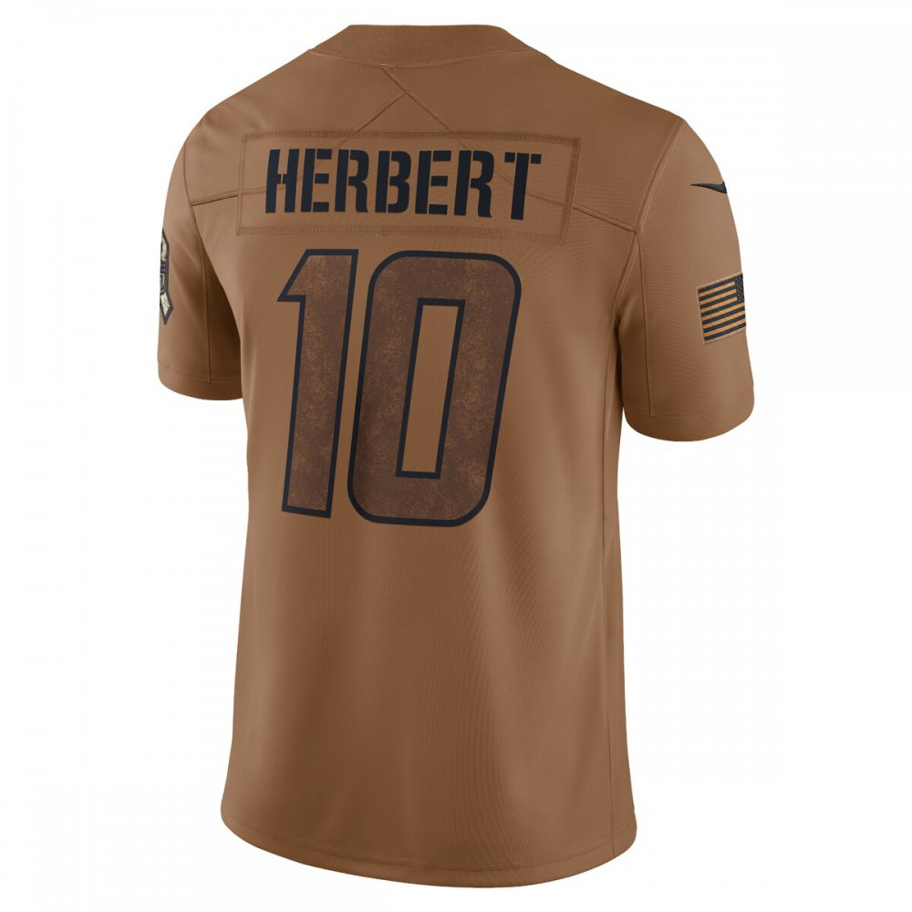 Justin Herbert Los Angeles Chargers Nike 2023 Salute To Service Limited Jersey - Brown-GridironStore